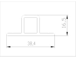 Усилитель вертикальный для системы NOVA  Серебро Матовое  L=...мм  NB0636.VP540.SLMAN.CJ   ARISTO