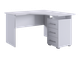 Стол компьютерный 1200 угловой Лайт-2 белый/белый