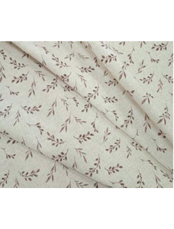 Льняная ткань "Веточки"