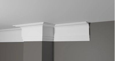 Потолочный плинтус DECOR-DIZAYN DD516, из дюрополимера, под покраску, ударопрочный, 2 метра
