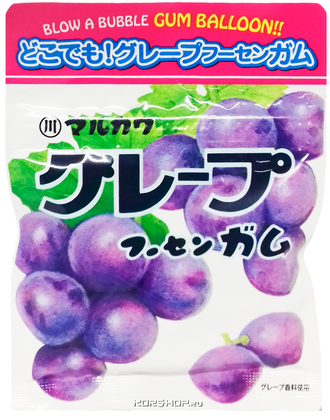 Marukawa  Жев.Резинка со вкусом Винограда 47гр (10)*18 пакет
