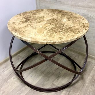 Кофейный столик из мрамора Light Emperador (650х650х600 мм) - 139