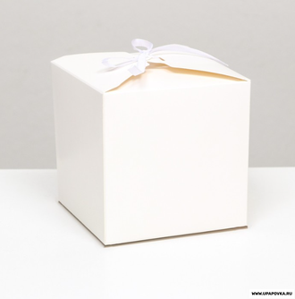 Коробка складная белая, 12 х 12 х 12 см