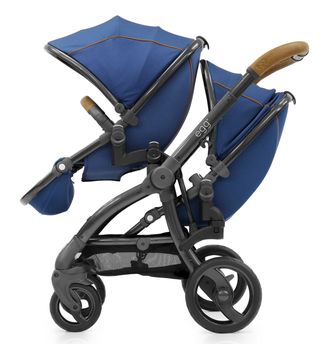 Прогулочный блок для второго ребенка Egg Tandem Seat Petrol Blue & Gun Metal Chassis