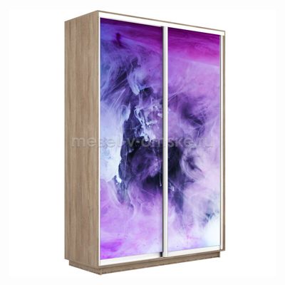 Шкаф-купе Дуо-Фото (Фиолетовый дым) 1200*450*2200
