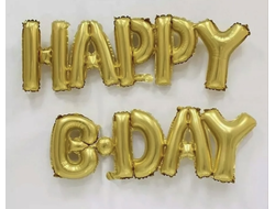 Буквы фольгированные Happy Birthday, Золото, 90 см