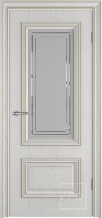 Дверь ПО Antique 2 bianco classic pg crystal cloud