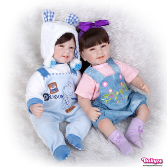 Куклы реборн — Двойняшки "Маша" и "Миша" 55 см