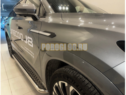 Пороги с накладным листом Папа Тюнинг d53 для JAECOO J8 2024-