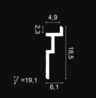 Карниз C396 Steps - 18,5*6,1*200см