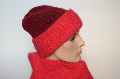 Итальянский вязаный комплект Визио шапка и шарф фото