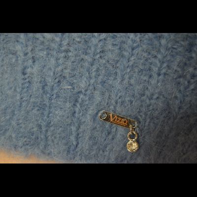 Шапка женская из мохера Vizio Италия 6946 CYO голубая