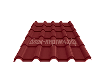 Металлочерепица kamea satin Ral 3011 коричнево-красный Grand line