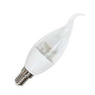 Лампа светодиодная Ecola свеча прозрачная на ветру E14 7W 2700K 2K 126x37 пласт./алюм. C4UW70ELC