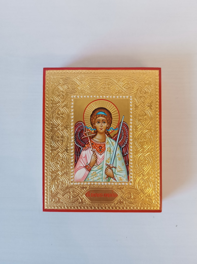 Ангел-Хранитель. Рукописная икона 9х10,5см.