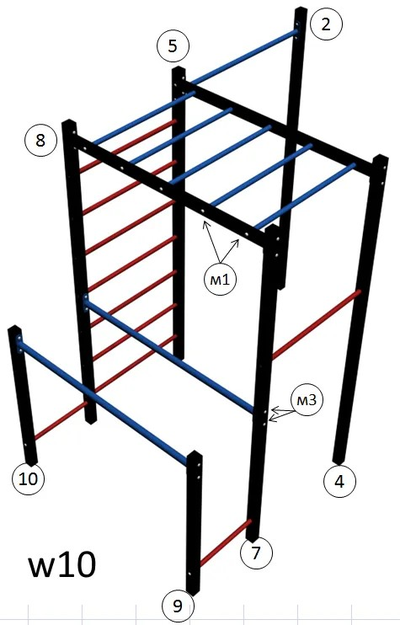 Спортивная площадка WORKOUT w10