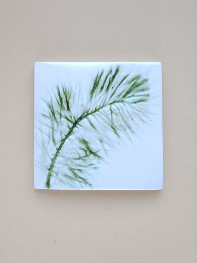 Изразцовая плитка "Цветы на белом" // 10*10