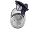 Чайник POLARIS PWK 1767CGL, 1,7 л, 2200 Вт, закрытый нагревательный элемент, стекло, фиолетовый