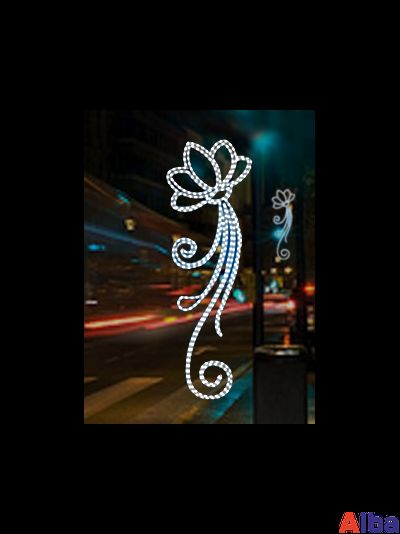 светодиодная консоль на столб цветок