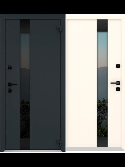 AG6010 Термо Антрацит\Белая - Стеклопакет графит