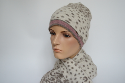 Vizio Италия ZS 8077 CY шапка белая с розовым цвет 28/2 фото