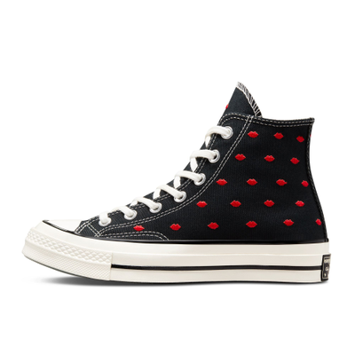 Фирменные  Converse Chuck Taylor 70 Embroidered Lips черные с губками A01600C купить онлайн