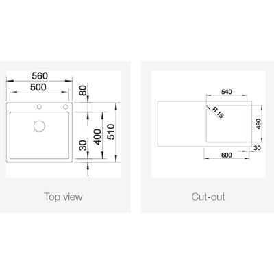 Мойка Blanco CLARON 500-IF/A с отв. арм. InFino, Durinox
