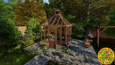 Беседка с вентиляционным клапаном ЧЕЛСИ XS 2,5х2,5