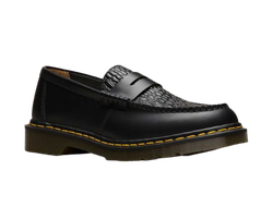 Полуботинки Dr.Martens 1461 с желтой строчкой черные