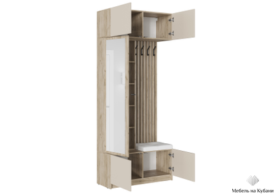 БОСТОН прихожая модульная ЛДСП  Дуб Крафт серый / Кашемир