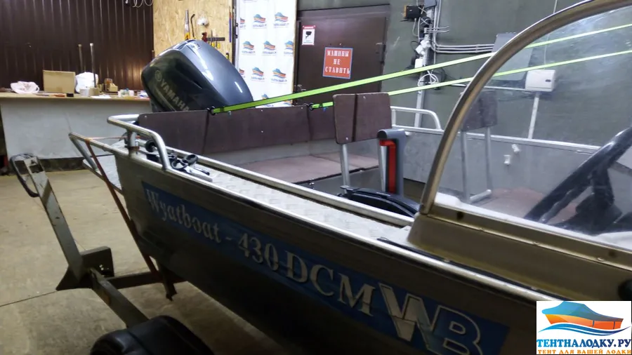 Тент на лодку WYATBOAT 430 MDC (кренолины)