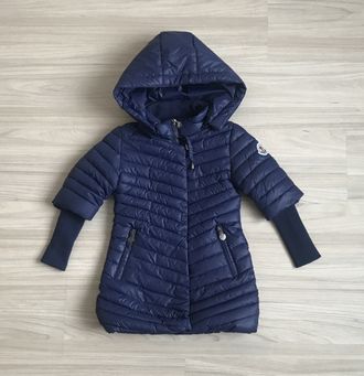 М.1550 Пальто Moncler стеганное темно-синее (104)