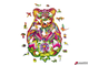 Деревянный пазл «Вдохновленный медведь», 36×23 см. 7070989
