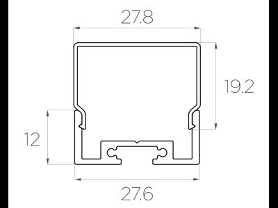Алюминиевый профиль 4L-2712-S ANOD
