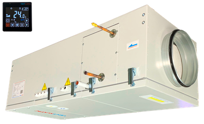 VMPU-E-FR-1000-9.0/3-1 УСТАНОВКА ПРИТОЧНАЯ КОМПАКТНАЯ С ФРЕОН. ОХЛАЖДЕНИЕМ 1000м3/ч, ЭЛЕКТРОНАГРЕВ 9.0 kW 3 фазы 380В