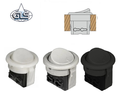 Выключатель D23 встраиваемый, с пружинным терминалом, IP20, 6A, 250B (23х23х19,5 мм) GLS