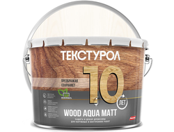 Антисептик лессирующий декоративный для дерева ТЕКСТУРОЛ Wood Aqua Matt Белый база А 10 л