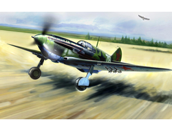 Сборная модель: (ICM 48093) Советский истребитель ЛаГГ-3, серия  7-11