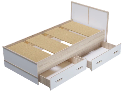 «Сакура» BTS кровать 0,9м LIGHT дуб сонома/белый (BTS)