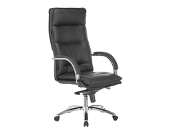 Кресло руководителя Бюрократ T-9927SL черный кожа крестов. металл хром