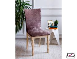 Чехол на стул "Велюр" Кофе с молоком. Россия