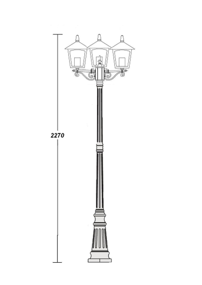 Светильники садово-парковые Praga 3
