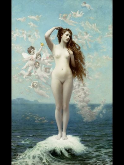 Картина обогреватель, репродукция Жан-Леона Рождение Венеры