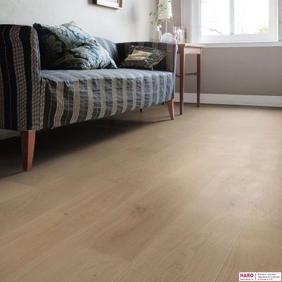 Паркетная доска Haro Дуб Песочно-Серый Маркант 538943 1-пол масло