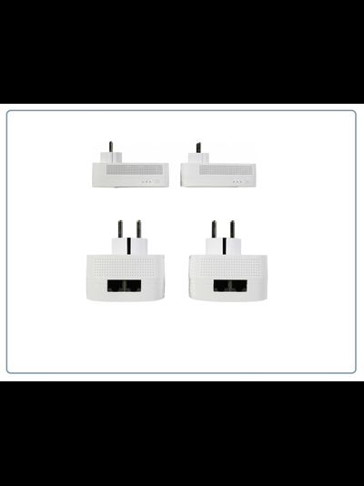 TP-LINK, HomePlug AV2 Сетевой адаптер PowerLine 1000 Мбит/с Ethernet портами 2 шт.  с розеткой (комплект 2 шт.)