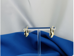 Швензы с английским замком, латунь, покрытие позолота,  размер 17,5*6,5 мм