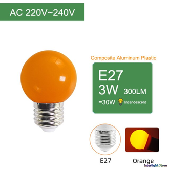 Master LED D-Series 3w G45 220v E27 Orange