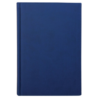 Ежедневник полудатированный А5 (138х213 мм) BRAUBERG "New York", под гладкую кожу, 192 л., синий, 125955