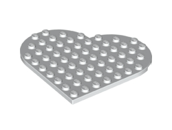 Plate, Round 9 x 9 Heart, White (65486 / 6287308)