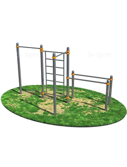 Спортивный комплекс Sv Sport Workout два турника, брусья, шведская стенка ВОРК29